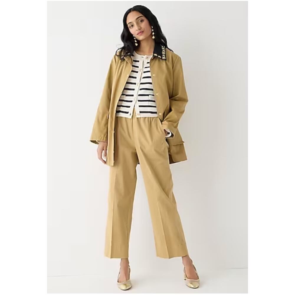 J Crew Astrid Wide Leg Chino Pant Womens Plus Size 3X Honey Brown Tan New Casual